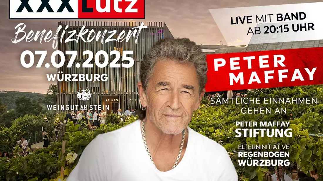 Jetzt Tickets für das Doppeljubiläum von XXXLutz sichern! / Peter Maffay und Band spielen am 7. Juli ein Benefizkonzert im Weingut am Stein - Bild: presseportal.de