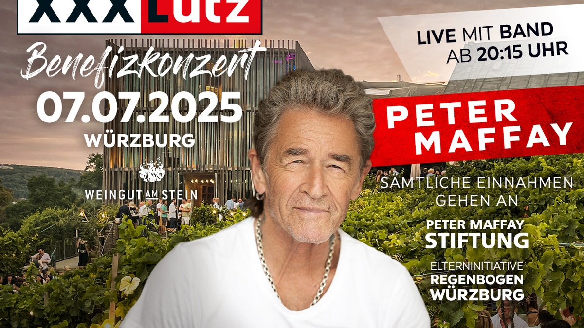 Jetzt Tickets für das Doppeljubiläum von XXXLutz sichern! / Peter Maffay und Band spielen am 7. Juli ein Benefizkonzert im Weingut am Stein - Foto: presseportal.de