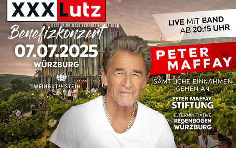 Jetzt Tickets für das Doppeljubiläum von XXXLutz sichern! / Peter Maffay und Band spielen am 7. Juli ein Benefizkonzert im Weingut am Stein - Foto: presseportal.de Jetzt Tickets für das Doppeljubiläum von XXXLutz sichern! / Peter Maffay und Band spielen am 7. Juli ein Benefizkonzert im Weingut am Stein - Foto: presseportal.de