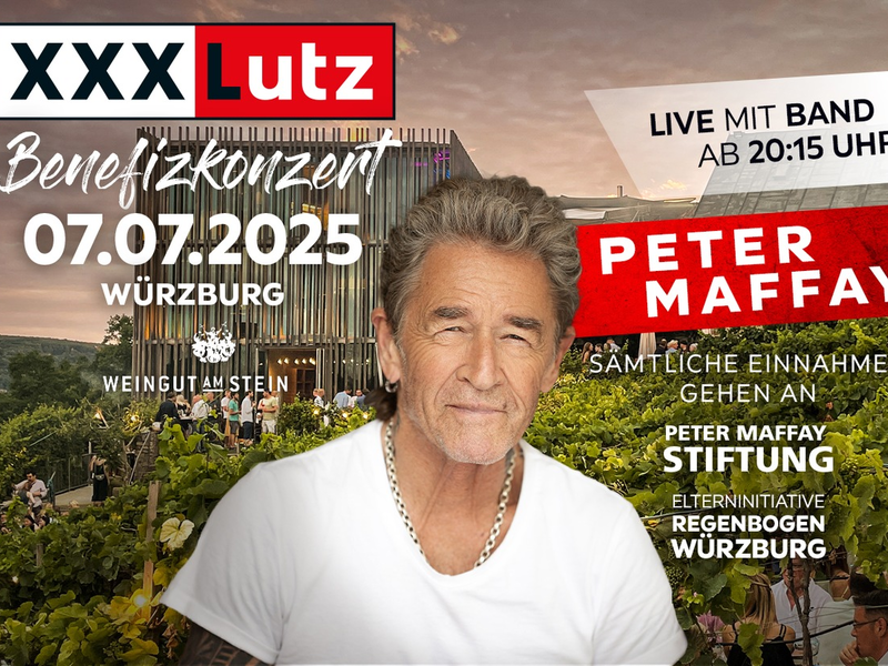 Jetzt Tickets für das Doppeljubiläum von XXXLutz sichern! / Peter Maffay und Band spielen am 7. Juli ein Benefizkonzert im Weingut am Stein - Foto: presseportal.de