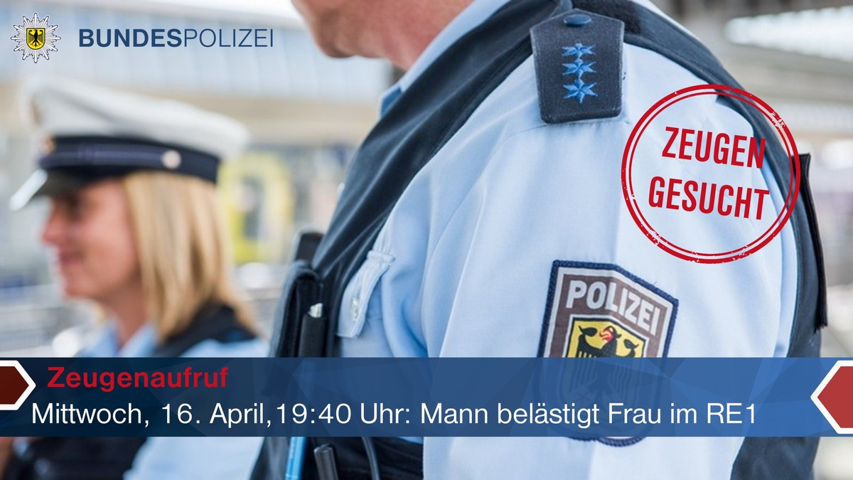 Bundespolizeidirektion München: Unbekannter flüchtet nach Sexualdelikt / Bundespolizei sucht nach Exhibitionisten - Foto: presseportal.de