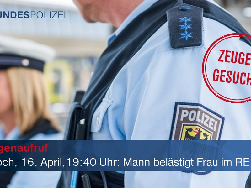 Bundespolizeidirektion München: Unbekannter flüchtet nach Sexualdelikt / Bundespolizei sucht nach Exhibitionisten - Foto: presseportal.de