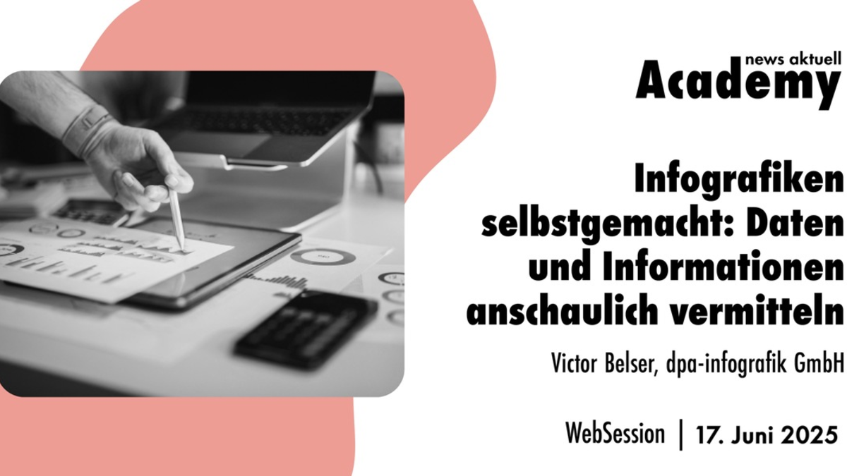 Infografiken selbstgemacht: Daten und Informationen anschaulich vermitteln / Ein Online-Seminar der news aktuell Academy - Foto: presseportal.de