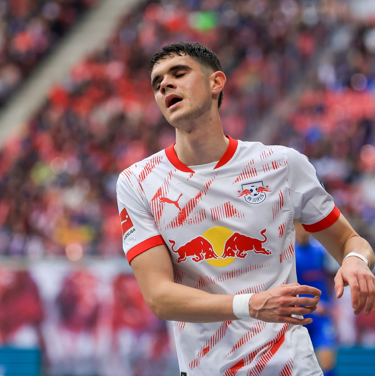 Leipzigs Kosta Nedeljkovic nach einem Fehlschuss. - Foto: Jan Woitas/dpa