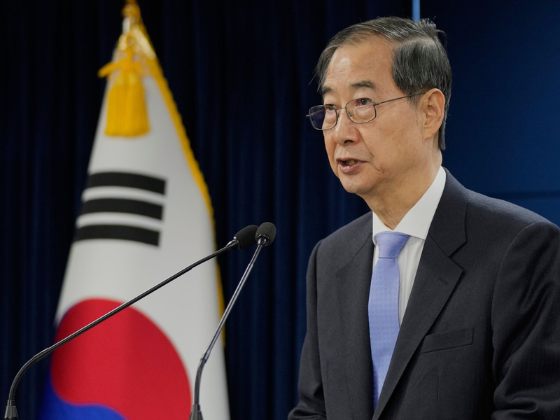 Es wird angenommen, dass Südkoreas Übergangspräsident Han Duck Soo bei den anstehenden Neuwahlen antreten will. (Archivbild) - Foto: Ahn Young-joon/AP Pool/dpa