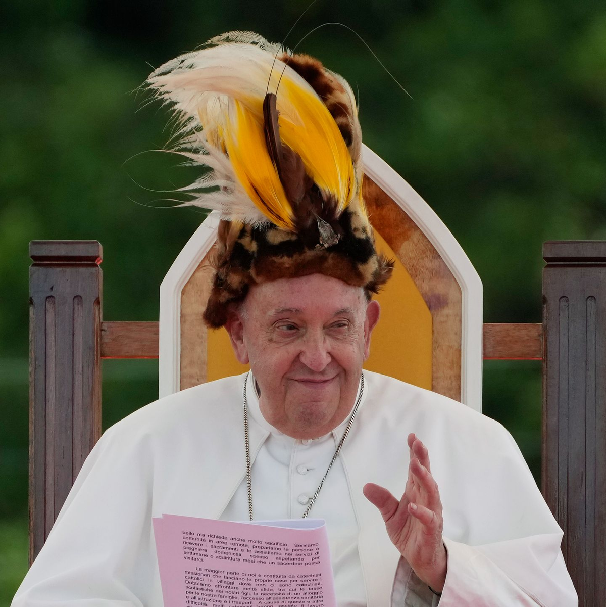 Das Oberhaupt von mehr als 1,4 Milliarden Katholiken absolvierte im Herbst 2024 seine letzte große Reise. Dabei besuchte Franziskus unter anderem Gläubige in Papua-Neuguinea. (Archivbild) - Foto: Gregorio Borgia/AP/dpa