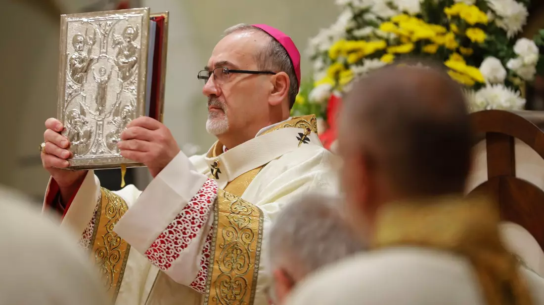 Der Patriarch von Jerusalem, Pierbattista Pizzaballa, ist einer der Jüngsten im Kreis der genannten Kandidaten. (Archivbild) - Bild: Mussa Issa Qawasma/Pool Reuters via AP/dpa