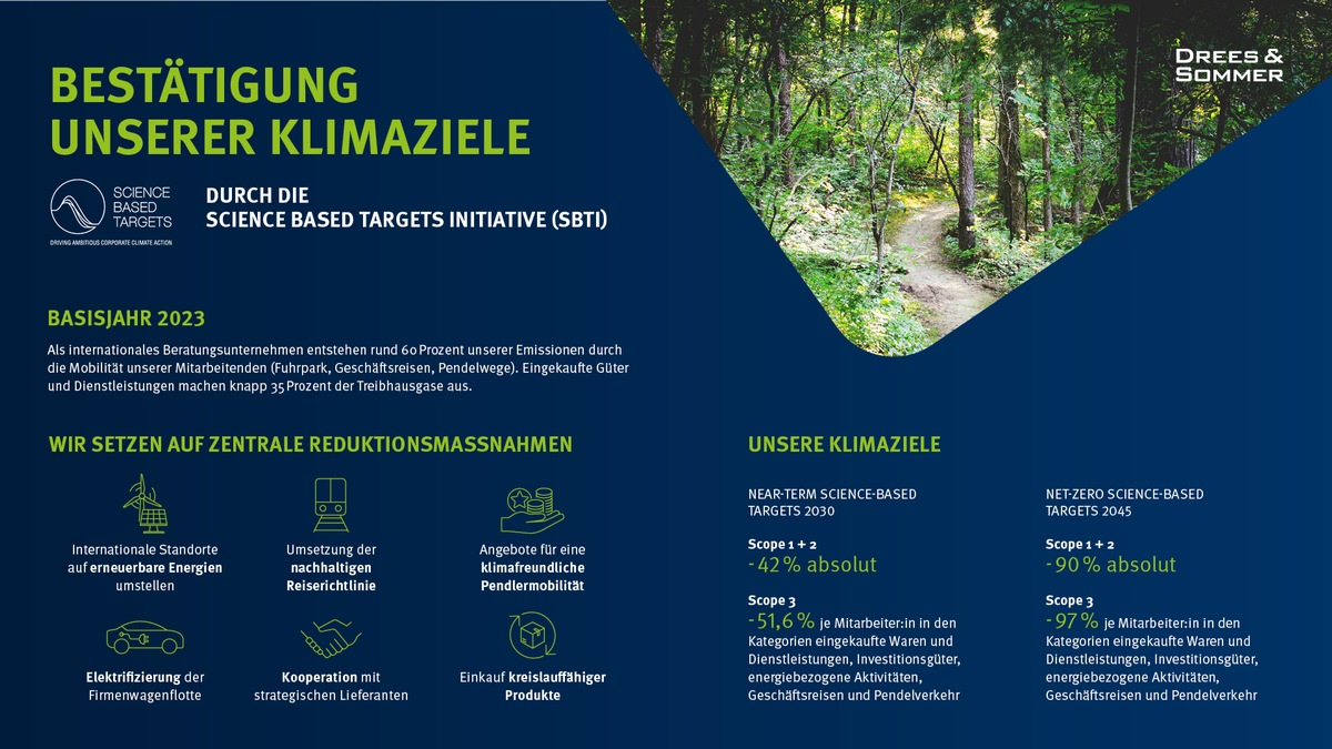 Drees & Sommer bekennt sich am Earth Day zu ambitionierten Treibhausgasreduktionszielen - Foto: presseportal.de