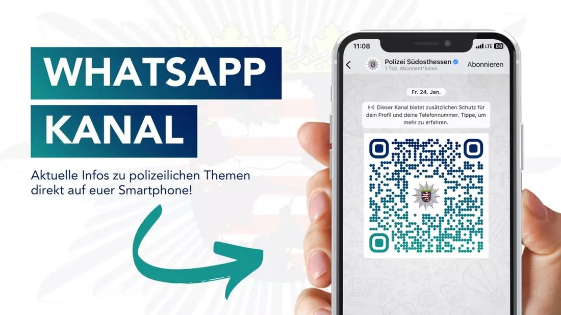 POL-OF: Polizeipräsidium Südosthessen startet mit WhatsApp-Kanal - Bild: presseportal.de