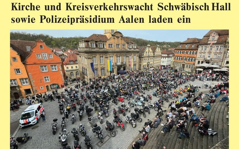 POL-AA: Landkreis Schwäbisch Hall: Biker-Gottesdienst - für mehr Sicherheit über die Kreisgrenzen hinaus - Foto: presseportal.de POL-AA: Landkreis Schwäbisch Hall: Biker-Gottesdienst - für mehr Sicherheit über die Kreisgrenzen hinaus - Foto: presseportal.de