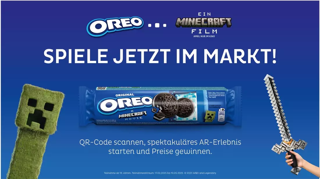 OREO x Ein Minecraft Film Experience / So wird der Wocheneinkauf zum spielerischen Abenteuer: die OREO x EIN MINECRAFT FILM Experience - Bild: presseportal.de