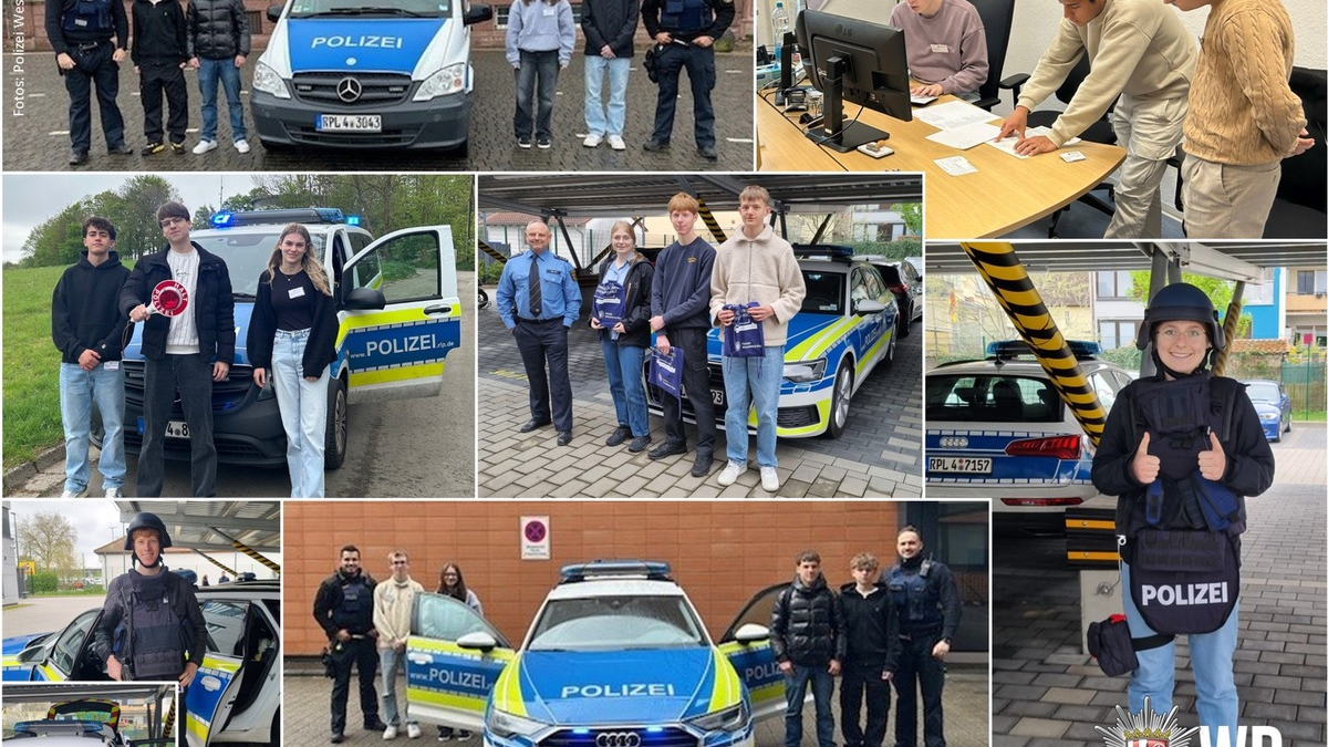 POL-PPWP: In den Polizeiberuf hineingeschnuppert - Foto: presseportal.de