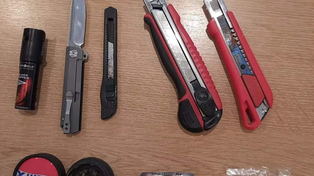 POL-SE: Elmshorn - Polizei führt Personenkontrollen am Bahnhof durch und stellt mehrere Messer sowie weitere verbotene Gegenstände fest - Bild: presseportal.de
