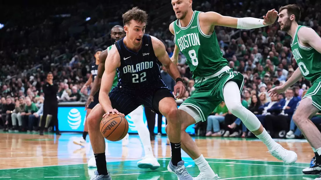Franz Wagner und die Orlando Magic hatten gegen Jayson Tatum und die Boston Celtics meist das Nachsehen. - Bild: Charles Krupa/AP/dpa