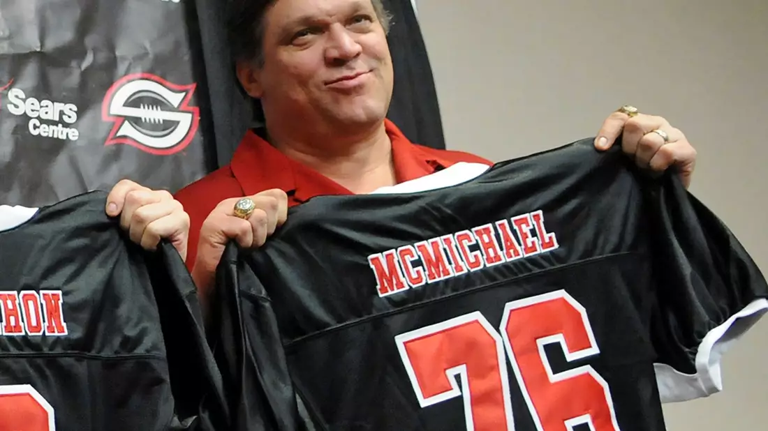 War nach seiner Karriere auch Trainer: Steve McMichael - Bild: John J. Kim/Chicago Sun-Times/AP/dpa