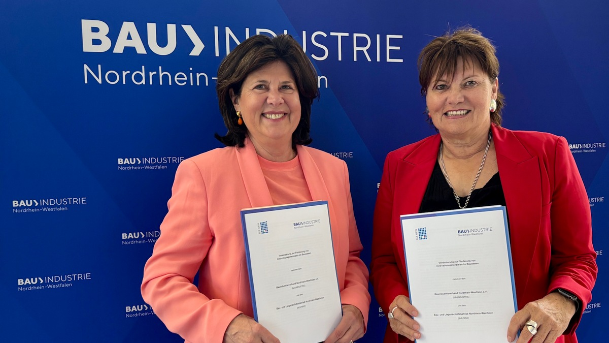 Partnerschaft für nachhaltige Innovationen im Bauwesen / Bauindustrieverband NRW und BLB NRW unterzeichnen Vereinbarung zur Förderung von Innovationen und Nachhaltigkeit im Bauwesen - Foto: presseportal.de