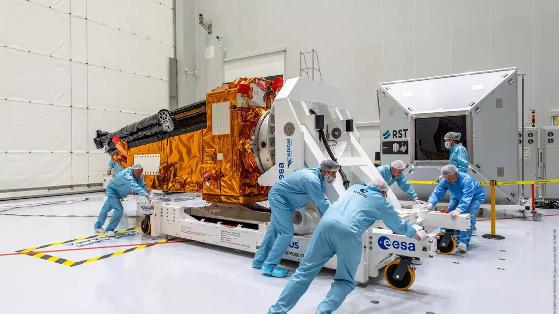 Nach Angaben von Esa-Missionsmanager Klaus Scipal dauerte es 20 Jahre vom Vorschlag für «Biomass» bis zur Durchführung der Mission. - Bild: S. Martin/ESA-CNES-ARIANESPACE/Optique vidéo du CSG–S. Martin/dpa