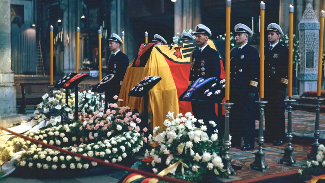 Die Trauerfeier für Bundeskanzler Konrad Adenauer im Jahr 1967 ist dem Psychologen Andreas Hamburger bis heute in Erinnerung (Archivbild).  - Bild: picture alliance / Otto Noecker/dpa