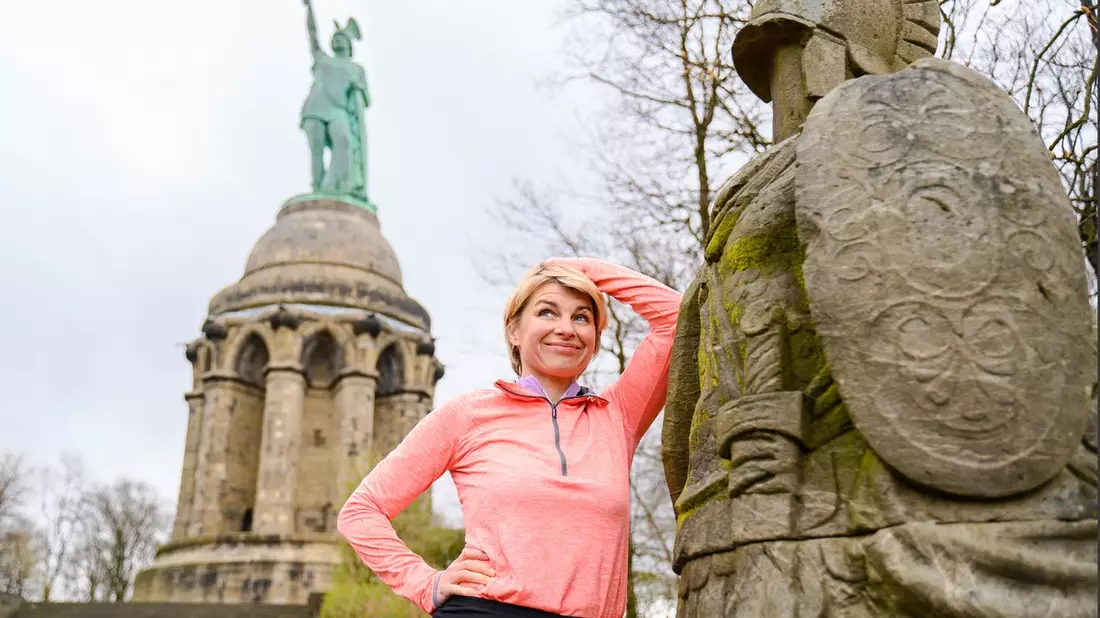 WDR-Moderatorin Sabine Heinrich läuft den Hermann - Bild: presseportal.de