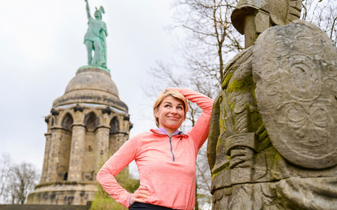 WDR-Moderatorin Sabine Heinrich läuft den Hermann - Foto: presseportal.de