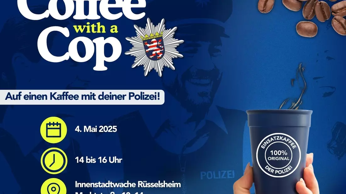 POL-DA: Rüsselsheim: Coffee with a Cop - Polizei und Stadt suchen beim MAIN-Sonntag den Dialog auf Augenhöhe - Bild: presseportal.de