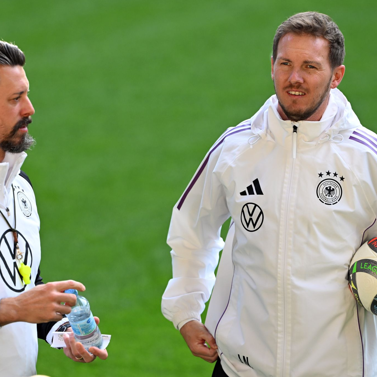 Wege trennen sich: Wagner und Nagelsmann. - Foto: Federico Gambarini/dpa