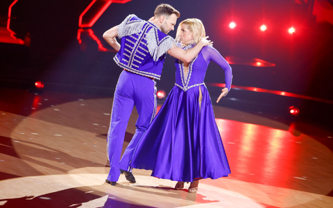 Jeanette Biedermann konnte zwar die Jury überzeugen, schied aber trotzdem aus. - Foto: Thomas Banneyer/dpa