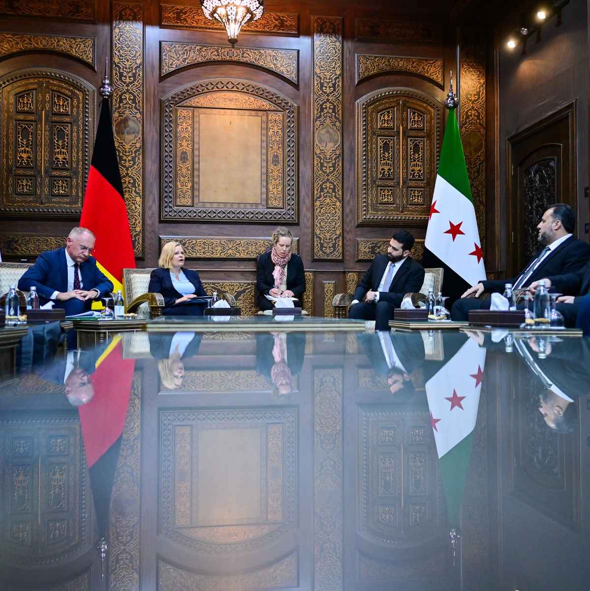 Kurz vor dem Ende ihrer Amtszeit reiste die geschäftsführende Bundesinnenministerin, Nancy Faeser (SPD), zu einem Gespräch nach Damaskus, bei dem es auch um Rückführungen ging. - Foto: Sebastian Gollnow/dpa