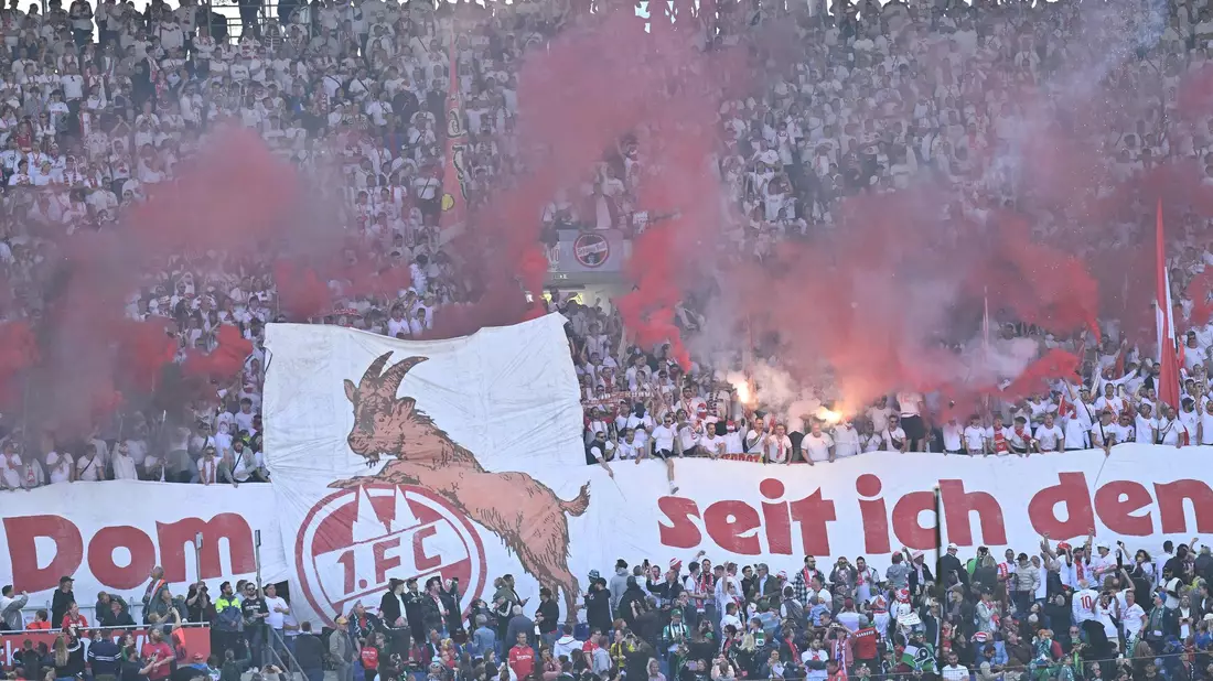 Die Fans des 1. FC Köln hatten nichts zu feiern in Hannover. - Bild: Swen Pförtner/dpa