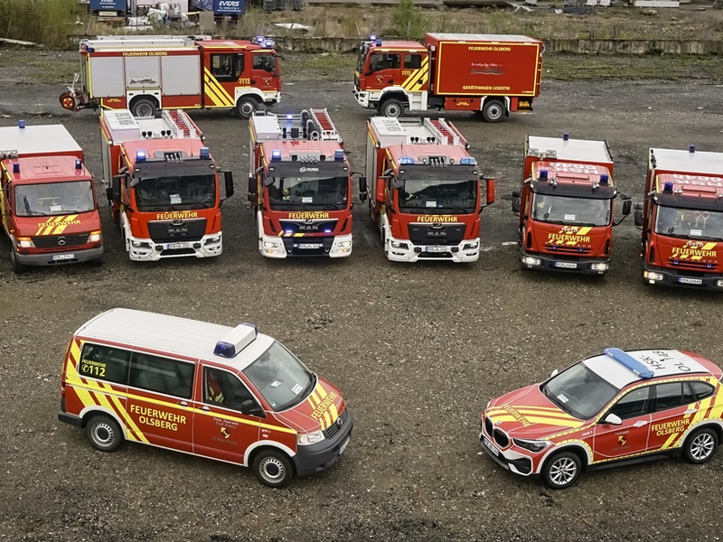 FF Olsberg: Einheitliche Folierung der Olsberger Einsatzfahrzeuge durch Spendengelder - Foto: presseportal.de