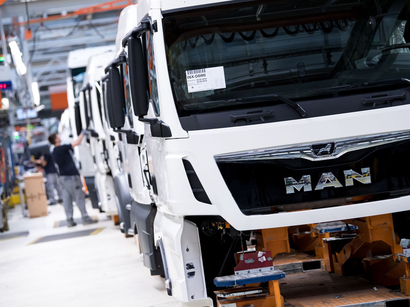 Die Geschäftsaussichten bei Traton trüben sich ein.  - Foto: Sven Hoppe/dpa