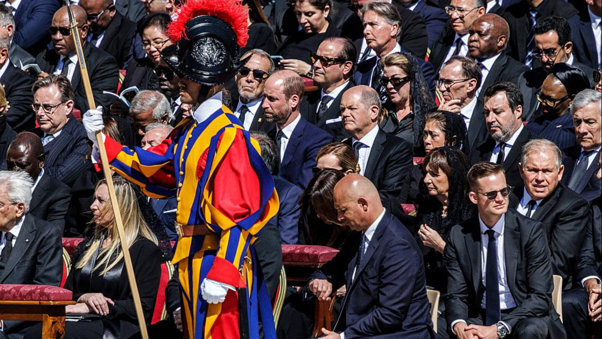 Olaf Scholz beim Papst-Begräbnis am 26.04.2025 - Foto: Butzmann, Dominik/BPA,  Text: über dts Nachrichtenagentur