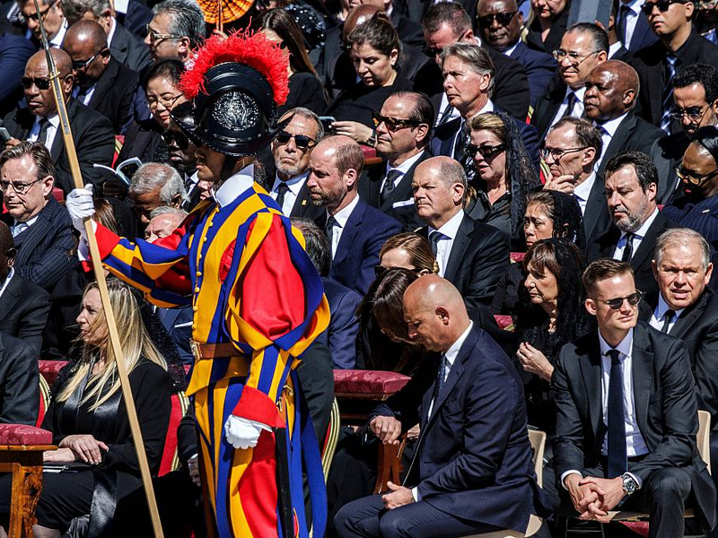 Olaf Scholz beim Papst-Begräbnis am 26.04.2025 - Foto: Butzmann, Dominik/BPA,  Text: über dts Nachrichtenagentur
