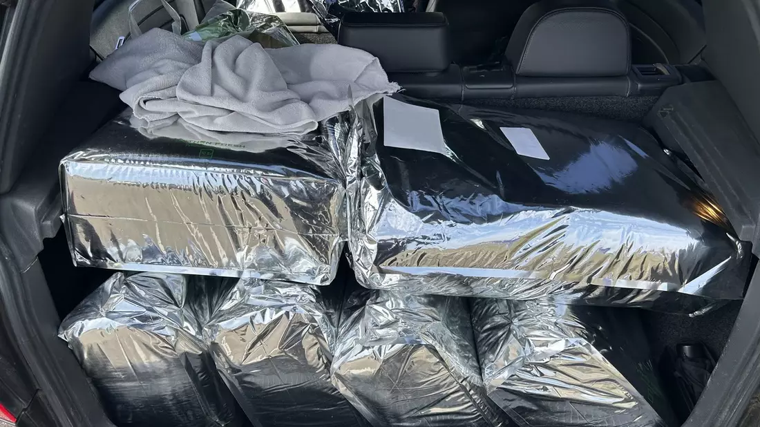 HZA-KA: Zoll findet 160 Kilogramm Cannabis bei mobiler Kontrolle - Bild: presseportal.de
