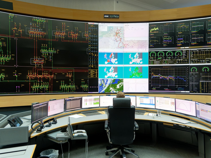 Amprion ist zusammen mit dem Übertragungsnetzbetreiber Swissgrid für die Überwachung der Netzfrequenz in Europa zuständig.  - Foto: Henning Kaiser/dpa