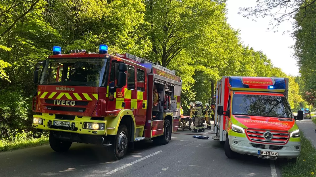 FW Mettmann: Chirurgischer Notfall und schwerer Verkehrsunfall machen zweimaligen Einsatz eines Rettungshubschrauber notwendig - Bild: presseportal.de