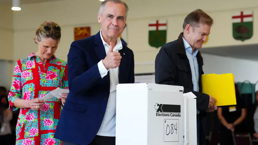 «Präsident Trump versucht, uns zu brechen, damit Amerika uns besitzen kann, aber das wird niemals passieren», sagte Wahlsieger Carney. - Bild: Sean Kilpatrick/The Canadian Press/AP/dpa