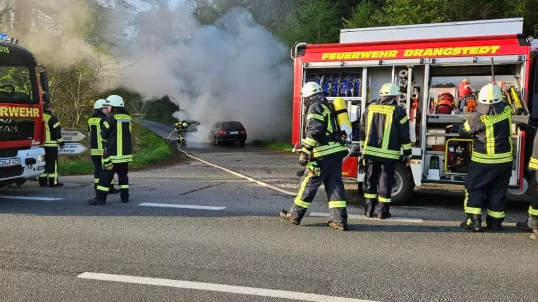 POL-CUX: PKW Brand in Drangstedt (Foto im Anhang) - Bild: presseportal.de