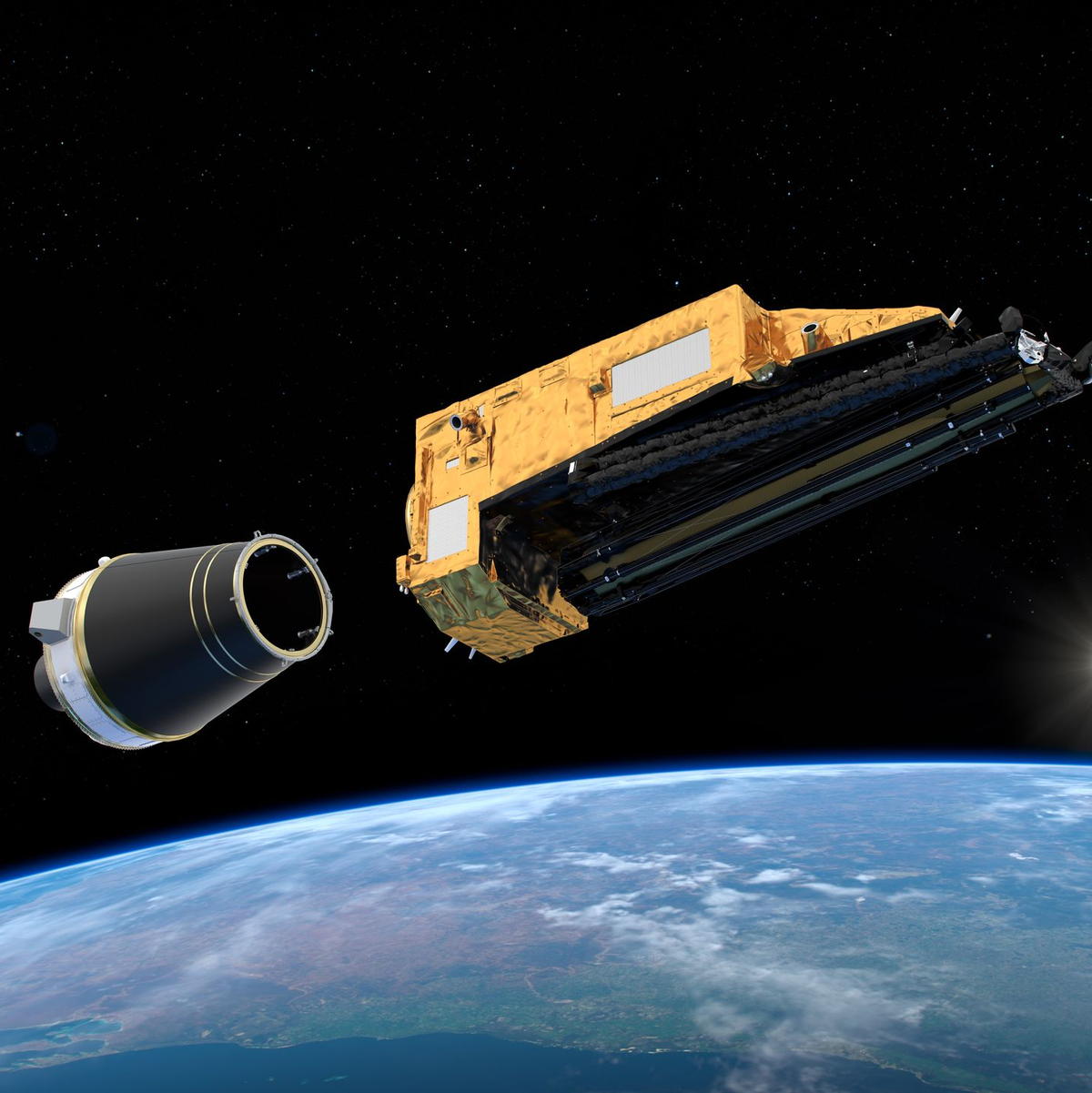 Die am 23.04.2025 von der Esa zur Verfügung gestellte undatierte Illustration zeigt, wie der 