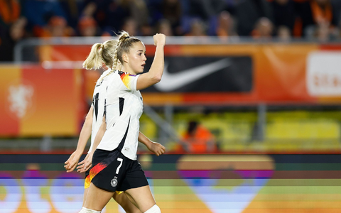 Hat Grund zur Freude: DFB-Kapitänin Giulia Gwinn. - Foto: Toin Damen/dpa