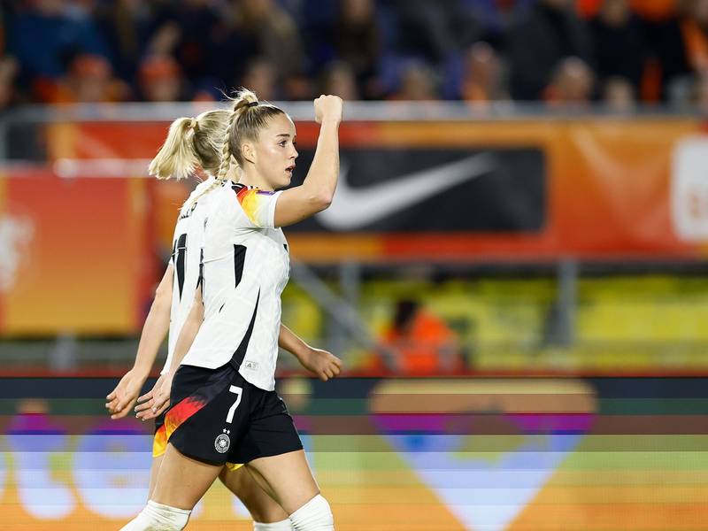 Hat Grund zur Freude: DFB-Kapitänin Giulia Gwinn. - Foto: Toin Damen/dpa