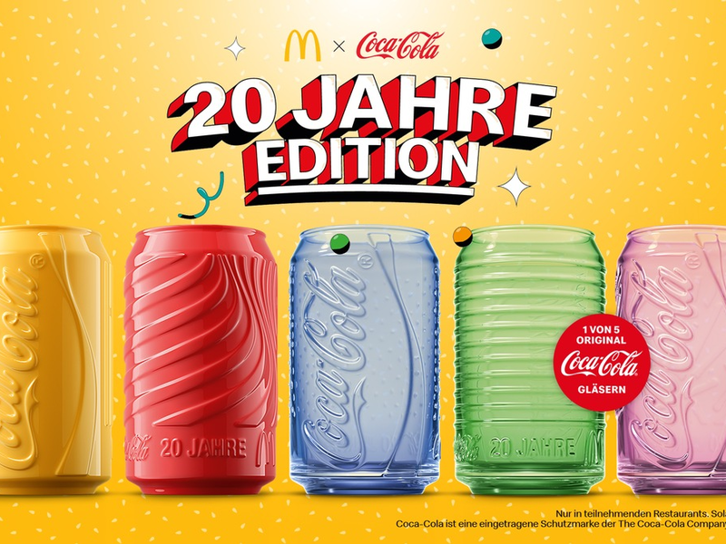 20 Jahre Kultdesign: Die neuen Coca-Cola® Gläser sind da - exklusiv bei McDonald's Deutschland - Foto: presseportal.de
