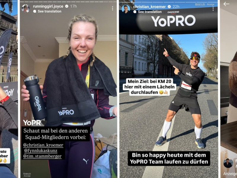 Timm Stammberger Joyce Hübner Christian Krömer Fynn Lukas Kunz YoPR - Foto: Studio71, presseportal.de