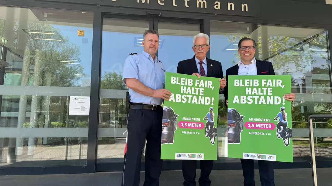 POL-ME: Plakataktion im gesamten Kreisgebiet: Neuauflage der Kampagne Bleib fair, halte Abstand! - 2504115 - Bild: presseportal.de