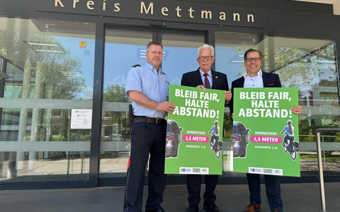 POL-ME: Plakataktion im gesamten Kreisgebiet: Neuauflage der Kampagne Bleib fair, halte Abstand! - 2504115 - Foto: presseportal.de