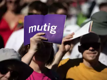 Die Stimmung beim Kirchentag war vielerorts ausgelassen. - Foto: Moritz Frankenberg/dpa