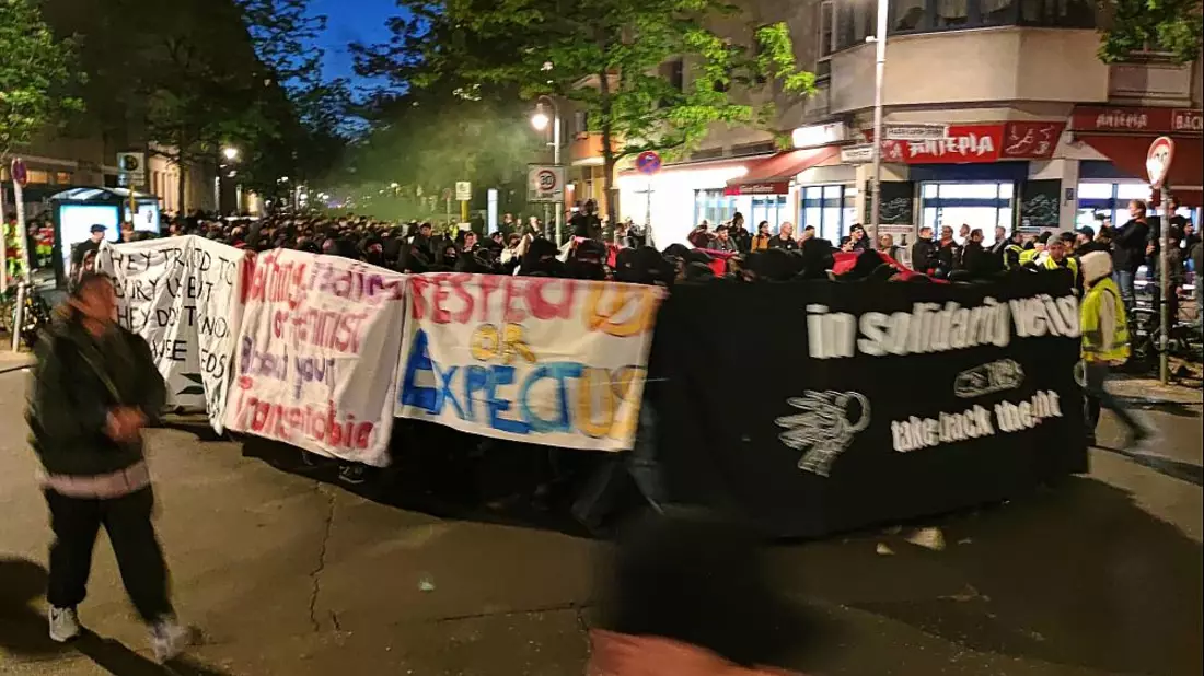 Linke Demo in Berlin-Kreuzberg - Bild: über dts Nachrichtenagentur