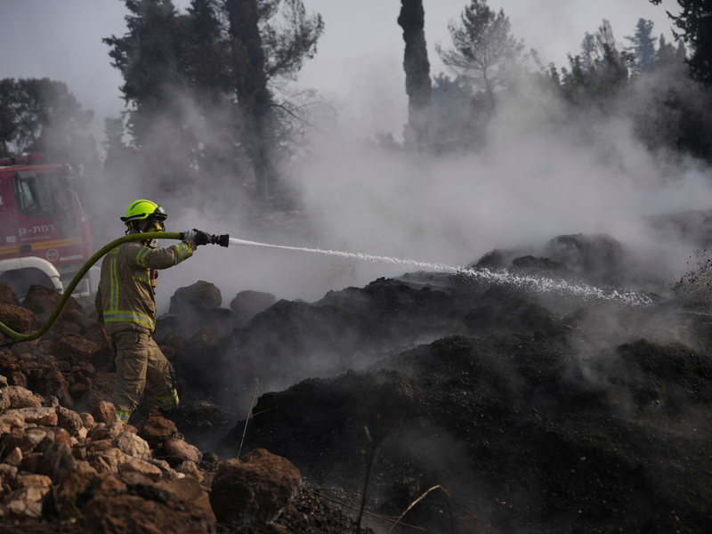 Seit Mittwoch toben in der Gegend um Jerusalem schwere Waldbrände. - Foto: Ohad Zwigenberg/AP/dpa