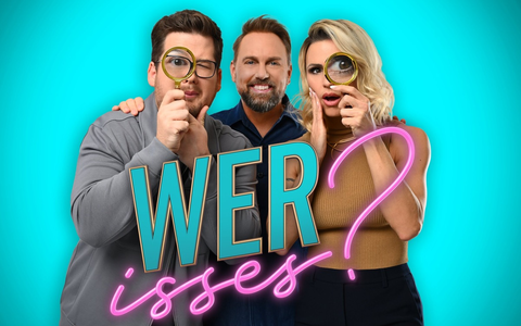 Chris Tall Steven Gätjen Michelle Hunziker Wer isses? - Foto: Joyn/Willi Weber, presseportal.de