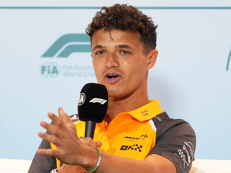 Lando Norris jubelte 2024 über seine Siegpremiere in der Formel 1. - Foto: Rebecca Blackwell/AP/dpa